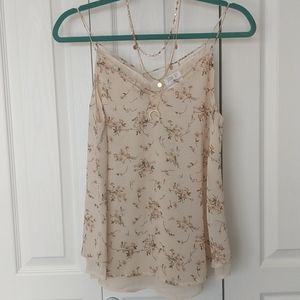 Floral double hem camisole